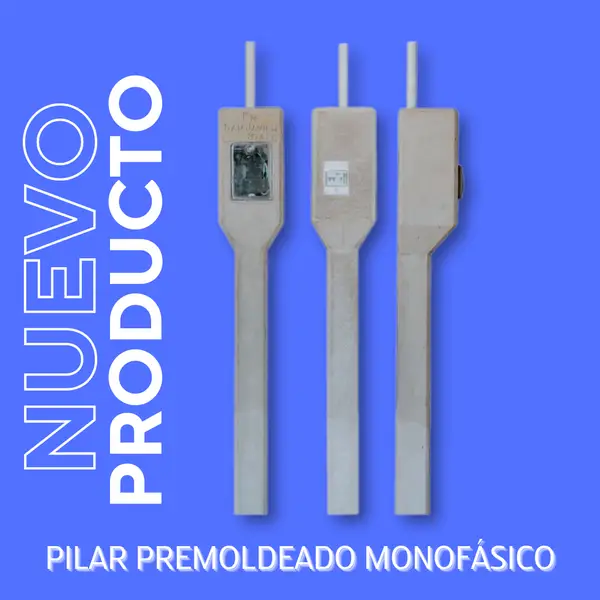 PILAR PREMOLDEADO MONOFASICO C/CABLE 4+4 Y TM 2x25A